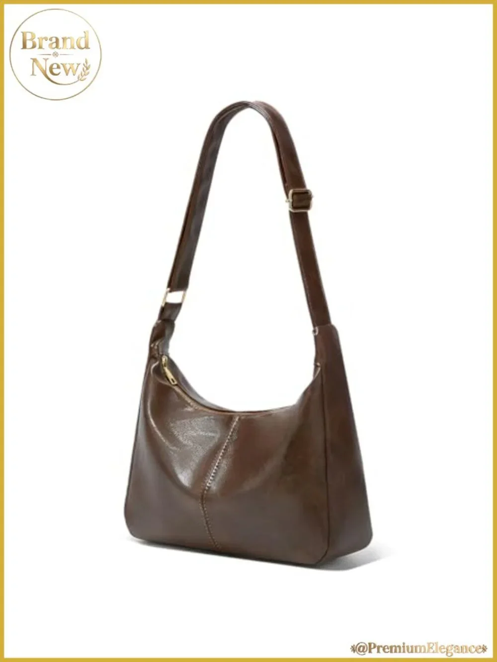 PU Leather Hobo Crossbody Bag Adjustable Strap Crescent Tote Handbag for Women